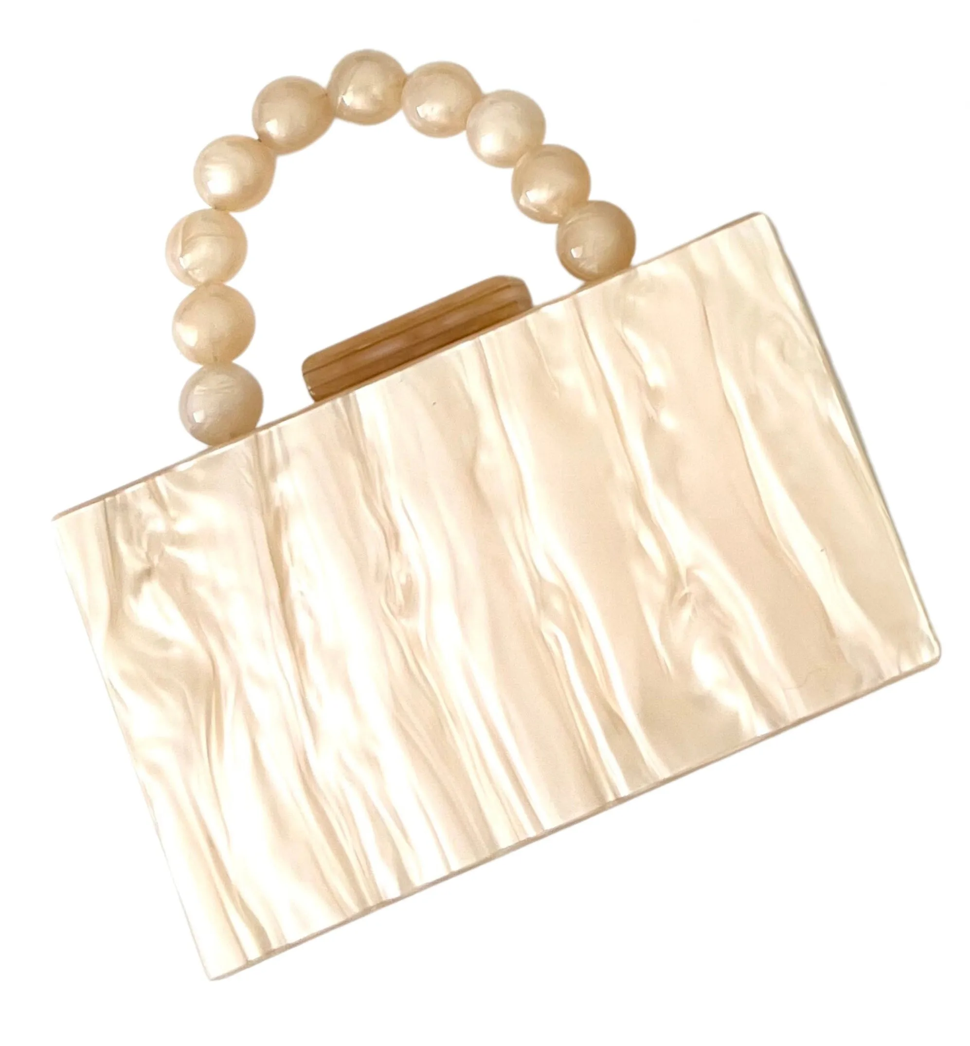 Champagne Acrylic Evening Clutch