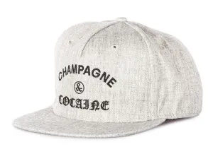 CHAMPAGNE & COCAINE SNAPBACK GREY