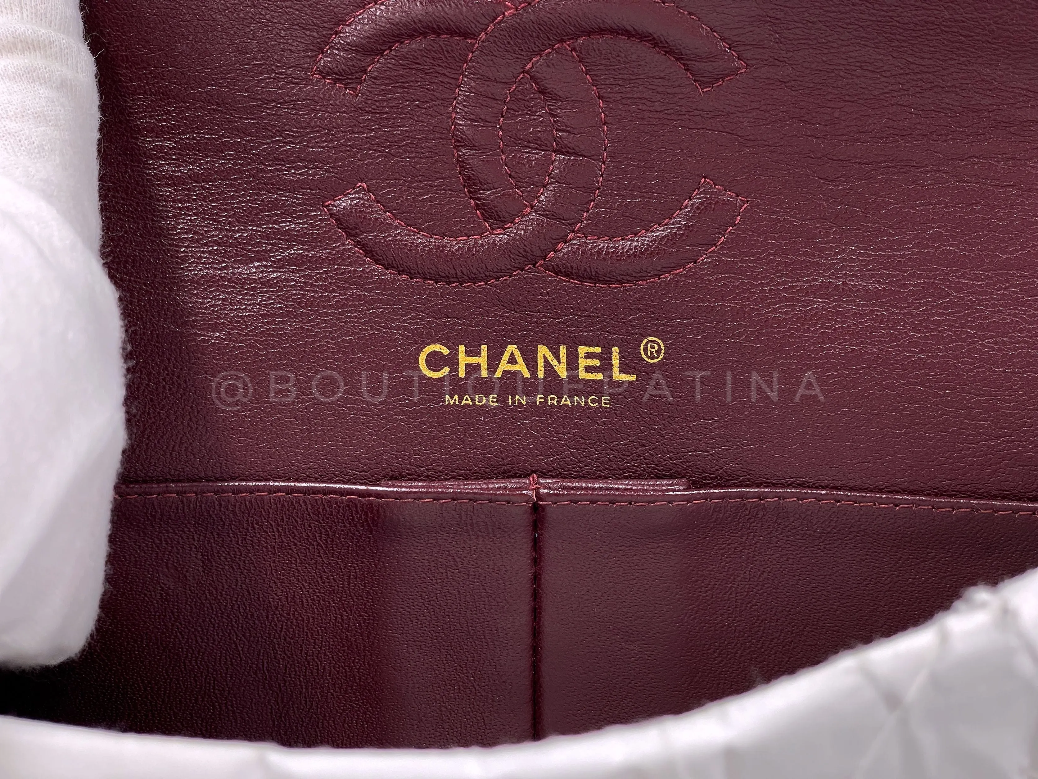 Chanel 2003 Vintage Black Small Classic Double Flap Bag 24k GHW Lambskin
