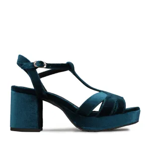 Charlie Vegan Velvet Teal