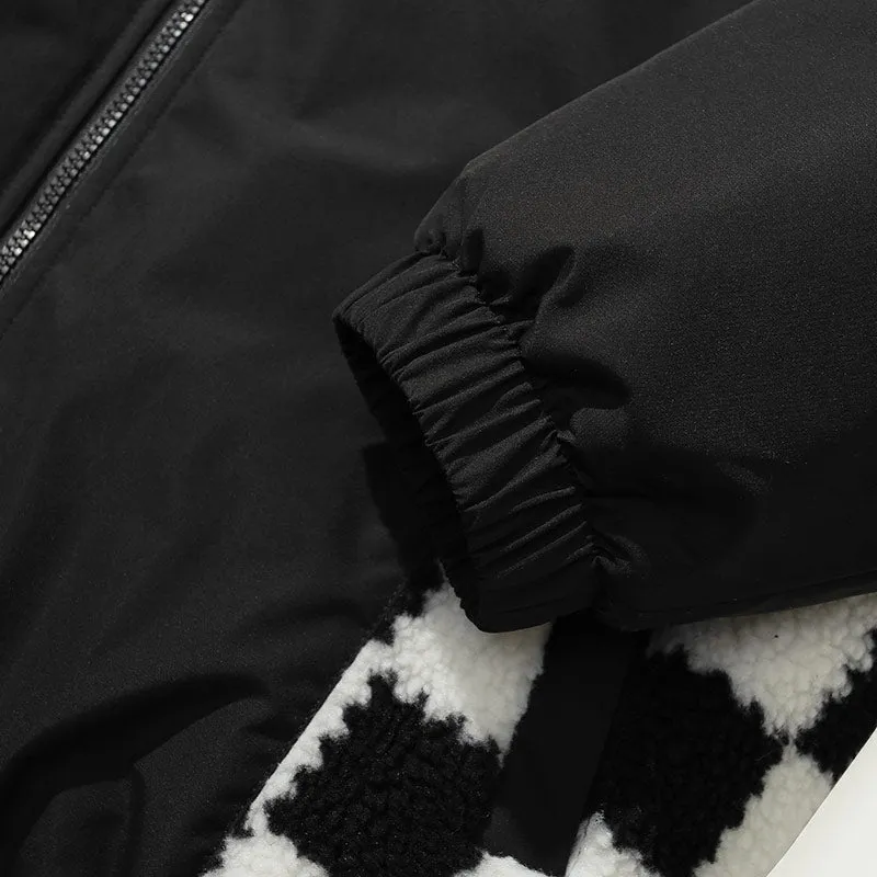Checkerboard Cashmere Couple Padded Coat
