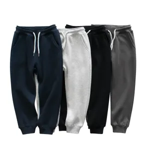 Children Solid Color Fleece Thickened Pants by MyKids-USA™
