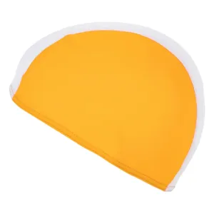 Childs Fabric Swim Cap - Orange & White