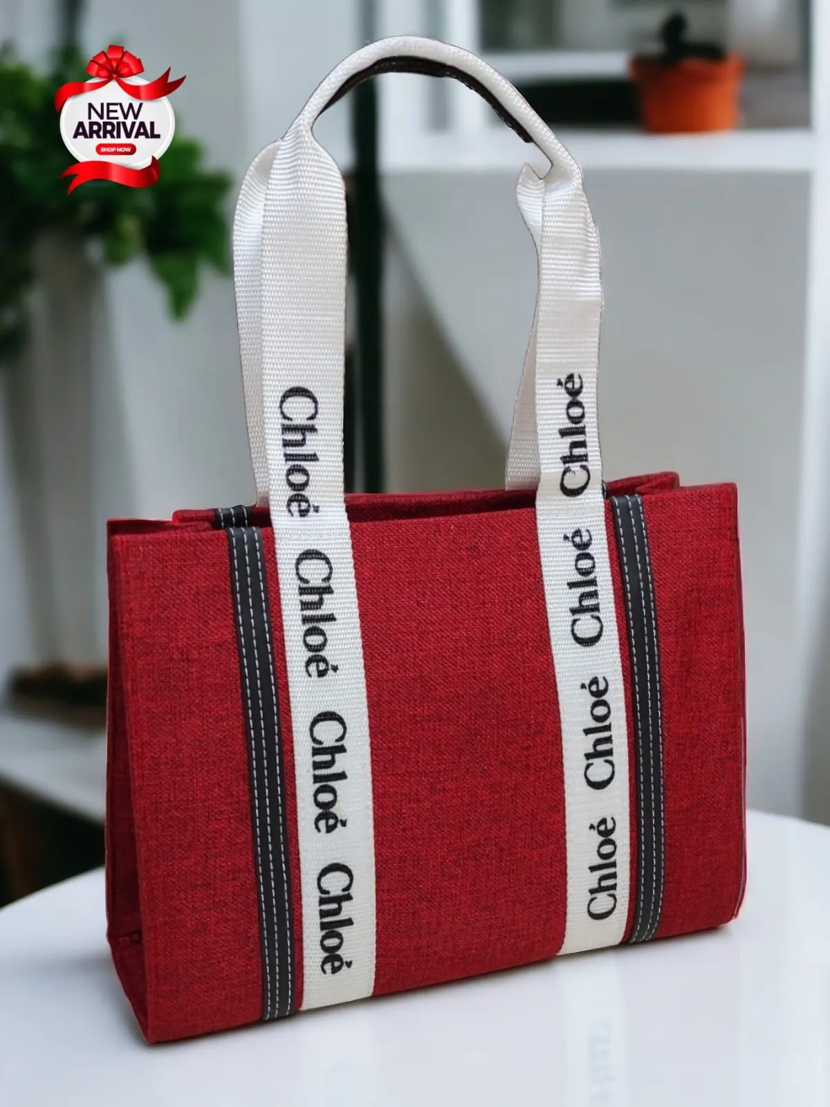 Chloe-Inspired Tote Bag for Girls with Unique Design (Red)