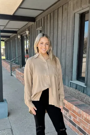 Christabel Linen Button Up Top