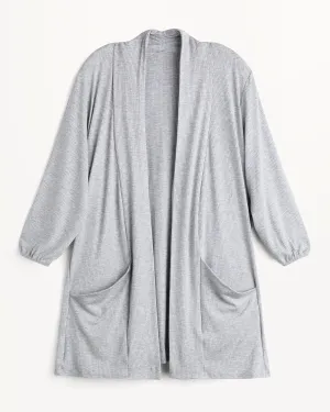 Cia 3/4 Sleeve Cardigan | Light Grey