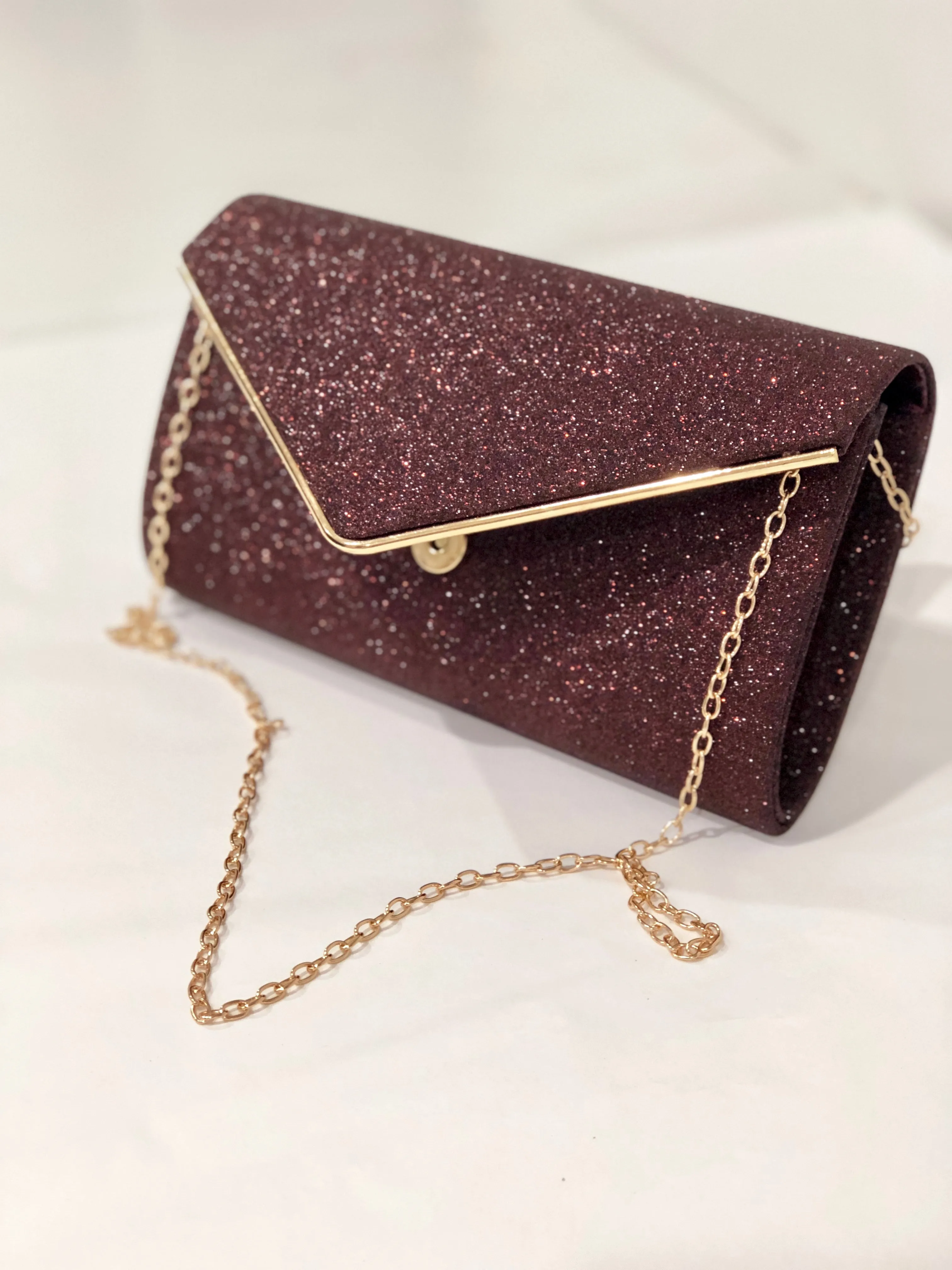 Claren Glitter Clutch