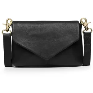 Classic crossover bag in soft leather quality / 16014 - Black (Nero)