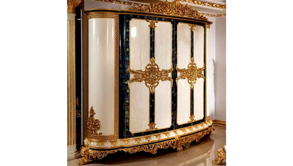 Classic European Style Modern Carving Wardrobe