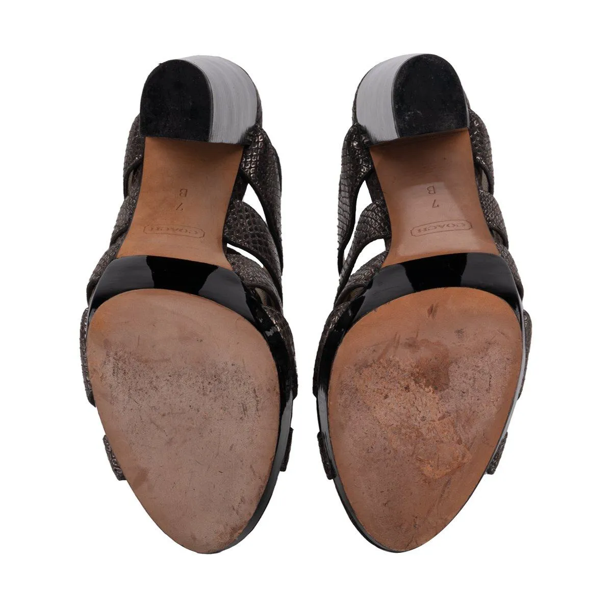 Coach Platform Shoes Fabric Brown Colour For Women