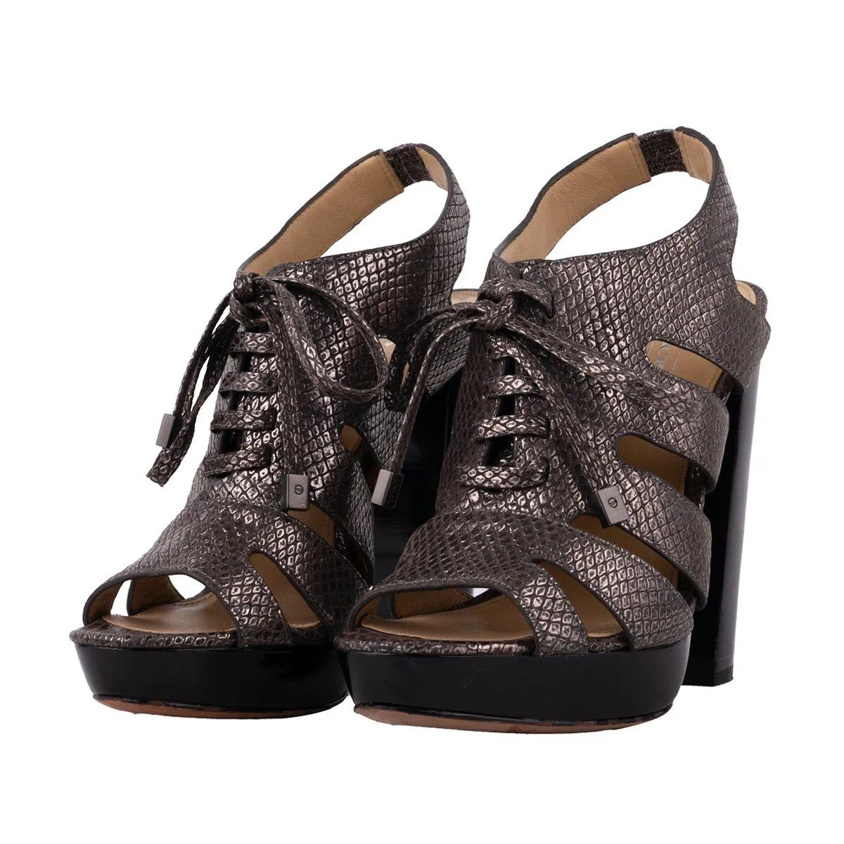 Coach Platform Shoes Fabric Brown Colour For Women
