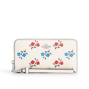 Coach Women's Long Zip Around Wallet With Floral Print