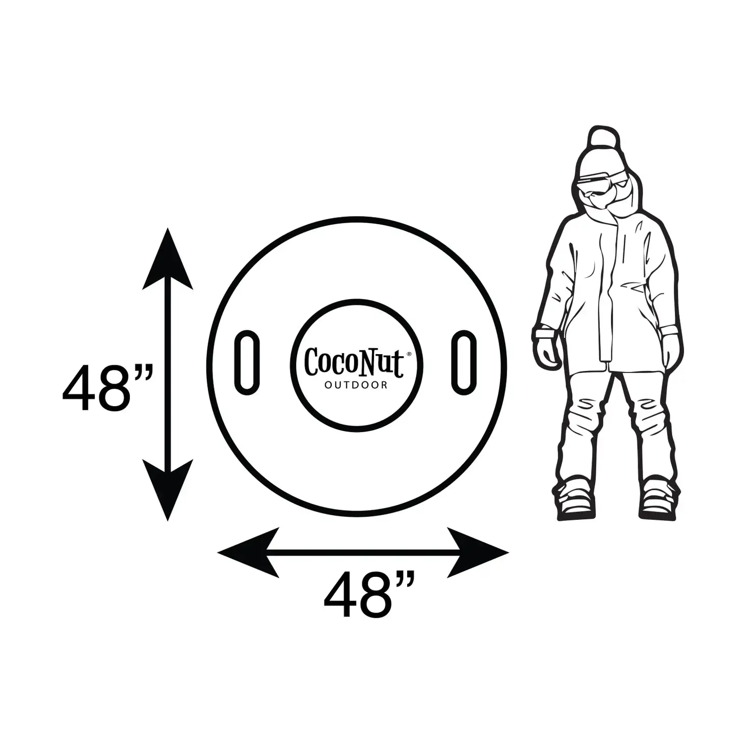 Coconut Outdoor 48" Jumbo Snow Tube - Buffalo Plaid