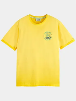 Cold Dye Tee With Chest Artwork (Yellow) - S1717034867