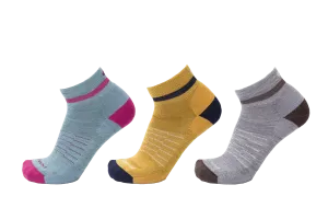 Color Block Extra Light 1/4 Crew 3-Pack : Ocean - Mustard - Stone