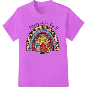 Colorful Leopard Print Easter Egg Medley Heat Transfer