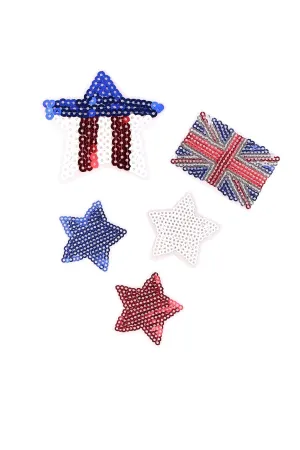 Combination Patches Set of 5 Different Decorative Sequins Patch