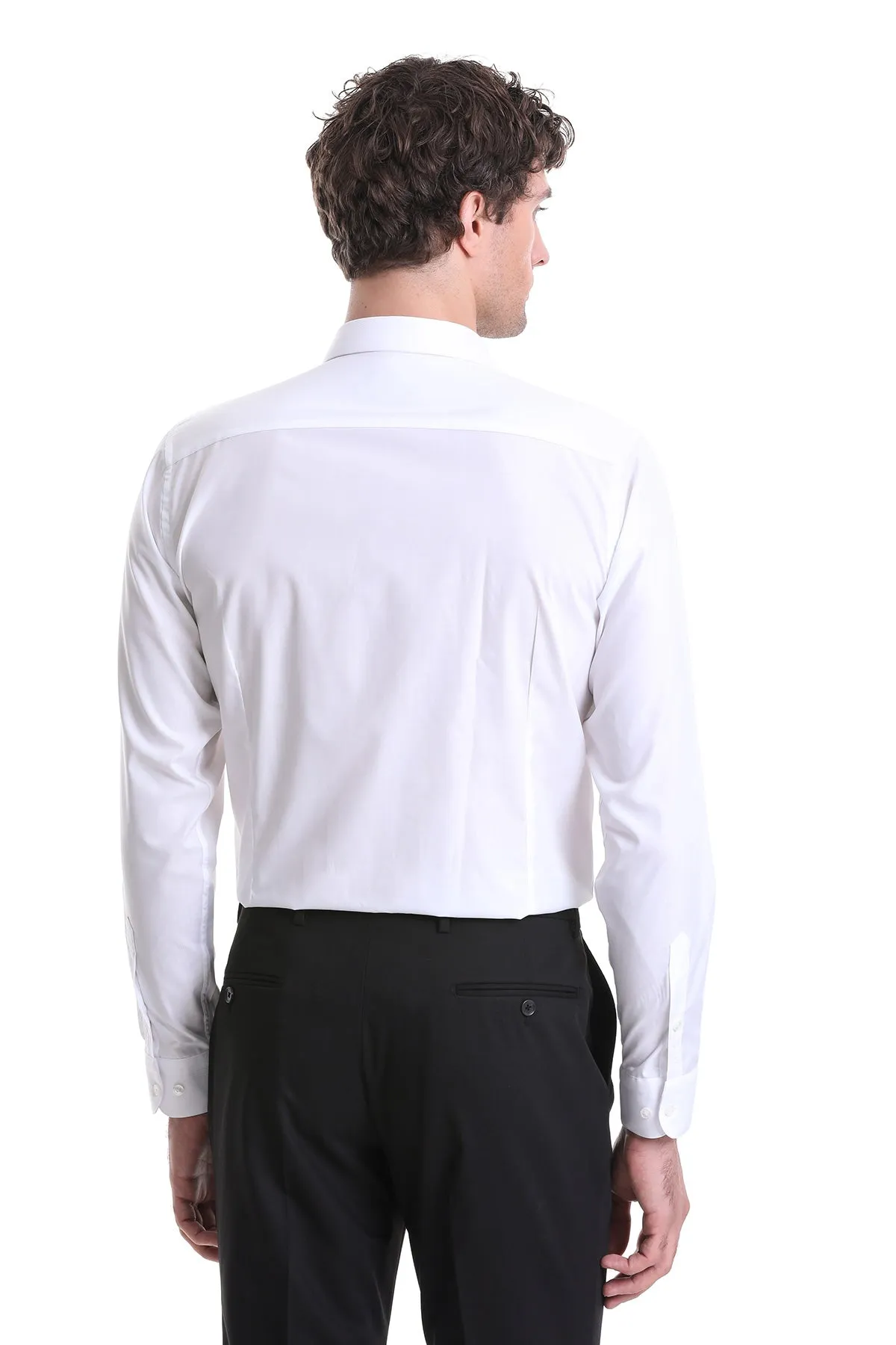 Comfort Fit Cotton White Casual Shirt