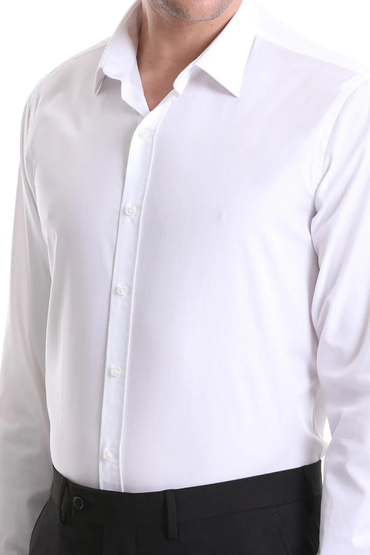 Comfort Fit Cotton White Casual Shirt