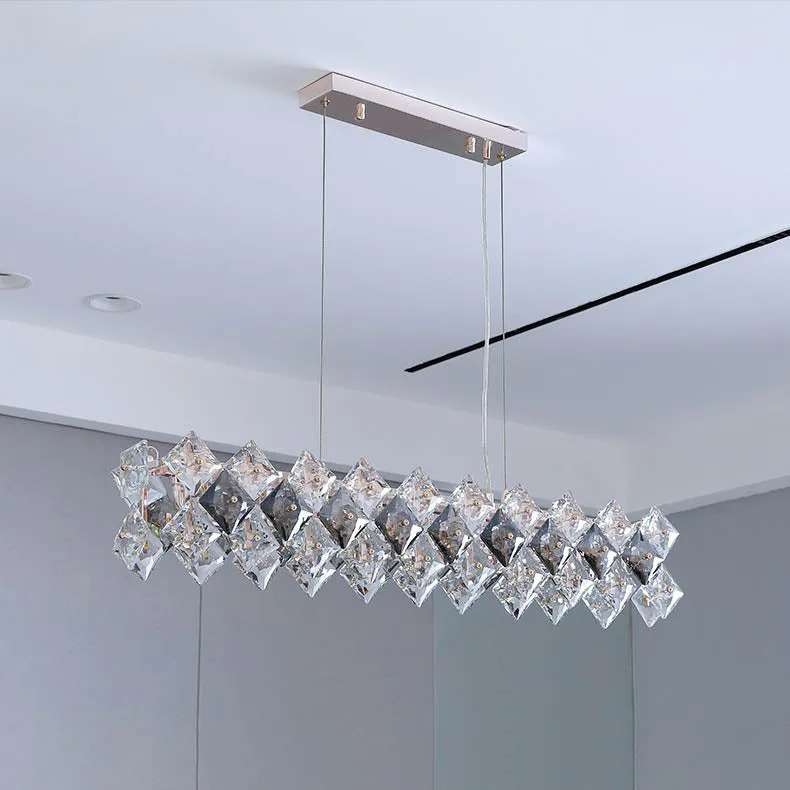 Contemporary Luxury Crystal Diamond Circle Plated Hardware 5/6/7/8/10/14 Light Chandelier For Living Room