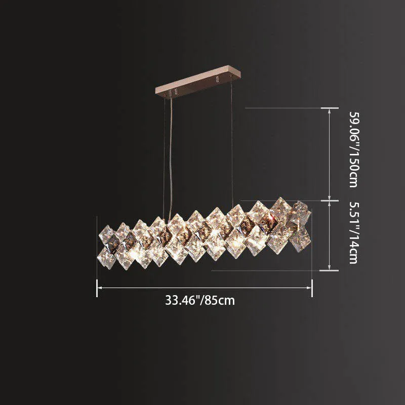 Contemporary Luxury Crystal Diamond Circle Plated Hardware 5/6/7/8/10/14 Light Chandelier For Living Room