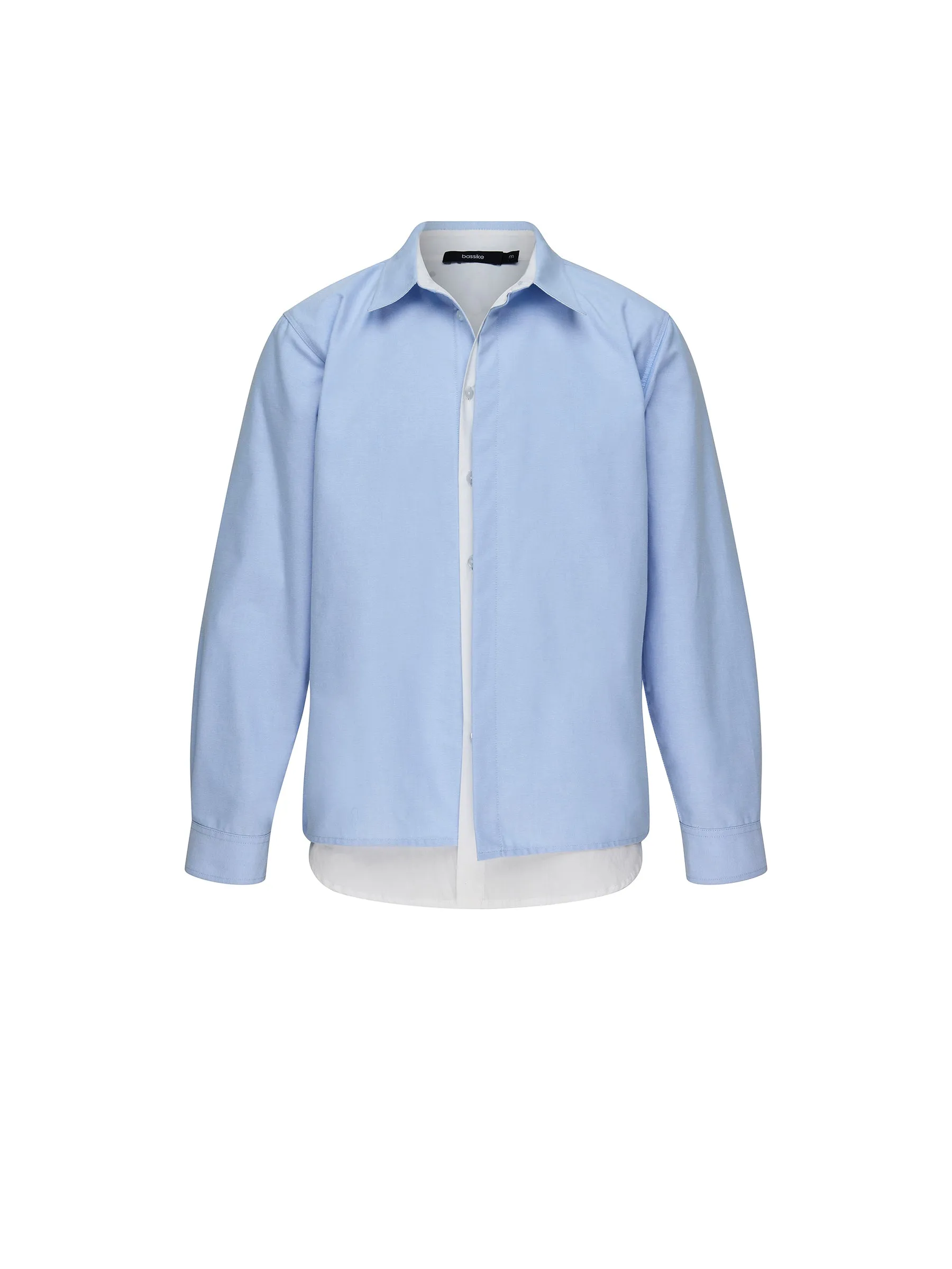 contrast cotton layered shirt