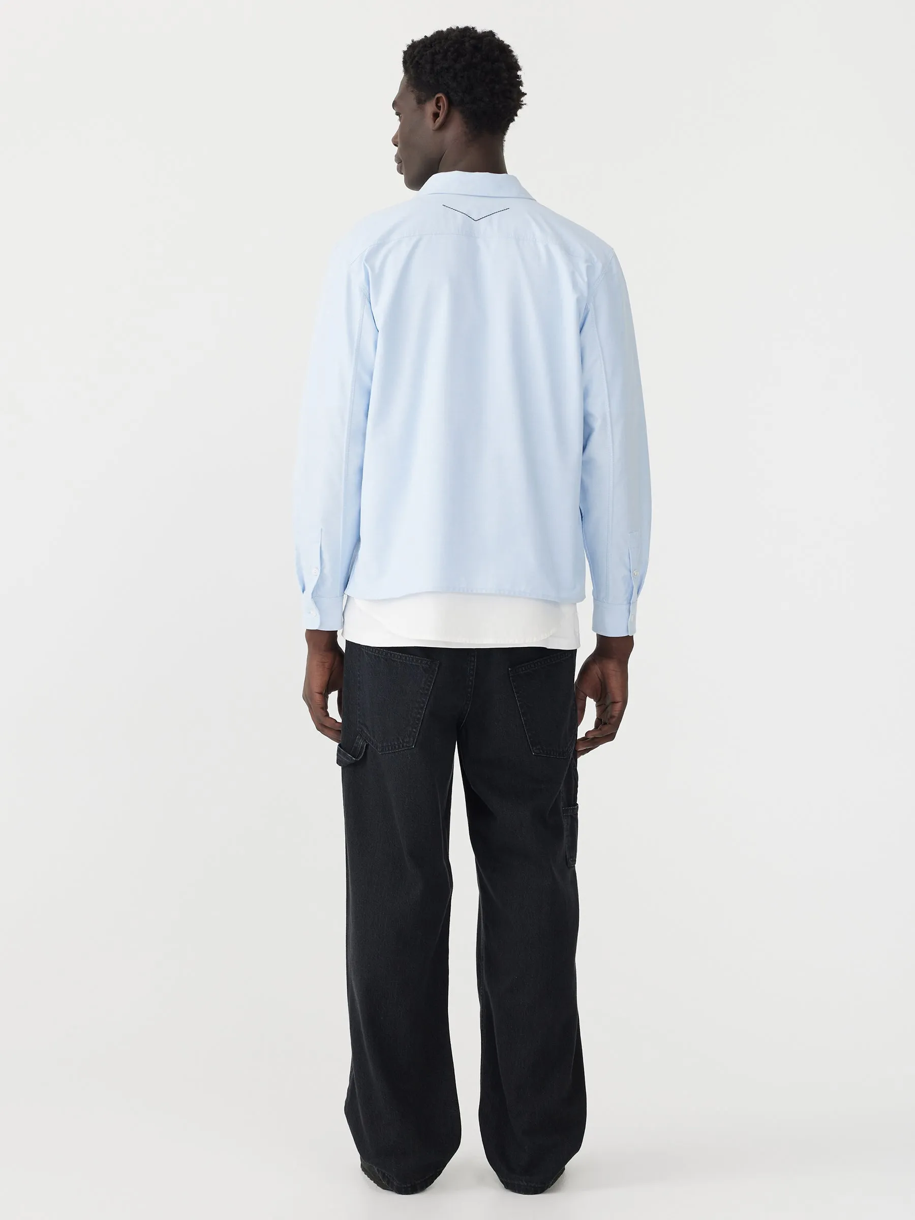 contrast cotton layered shirt