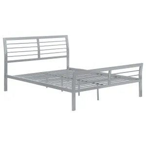 Cooper Full Metal Bed Silver - Sleek Metal Design