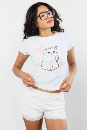 Coquette Kitty Tee