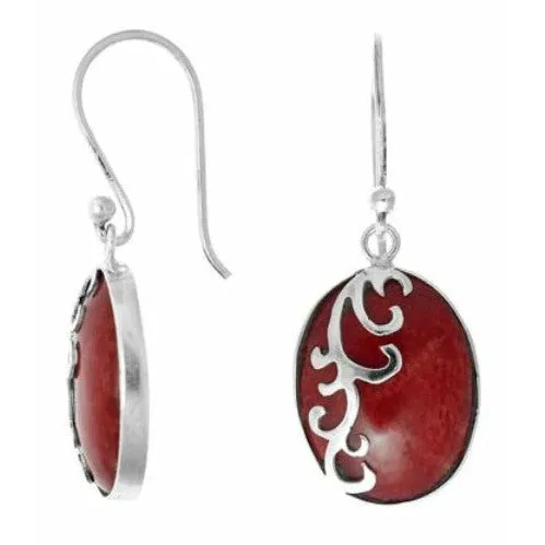 Coral Scroll Earrings
