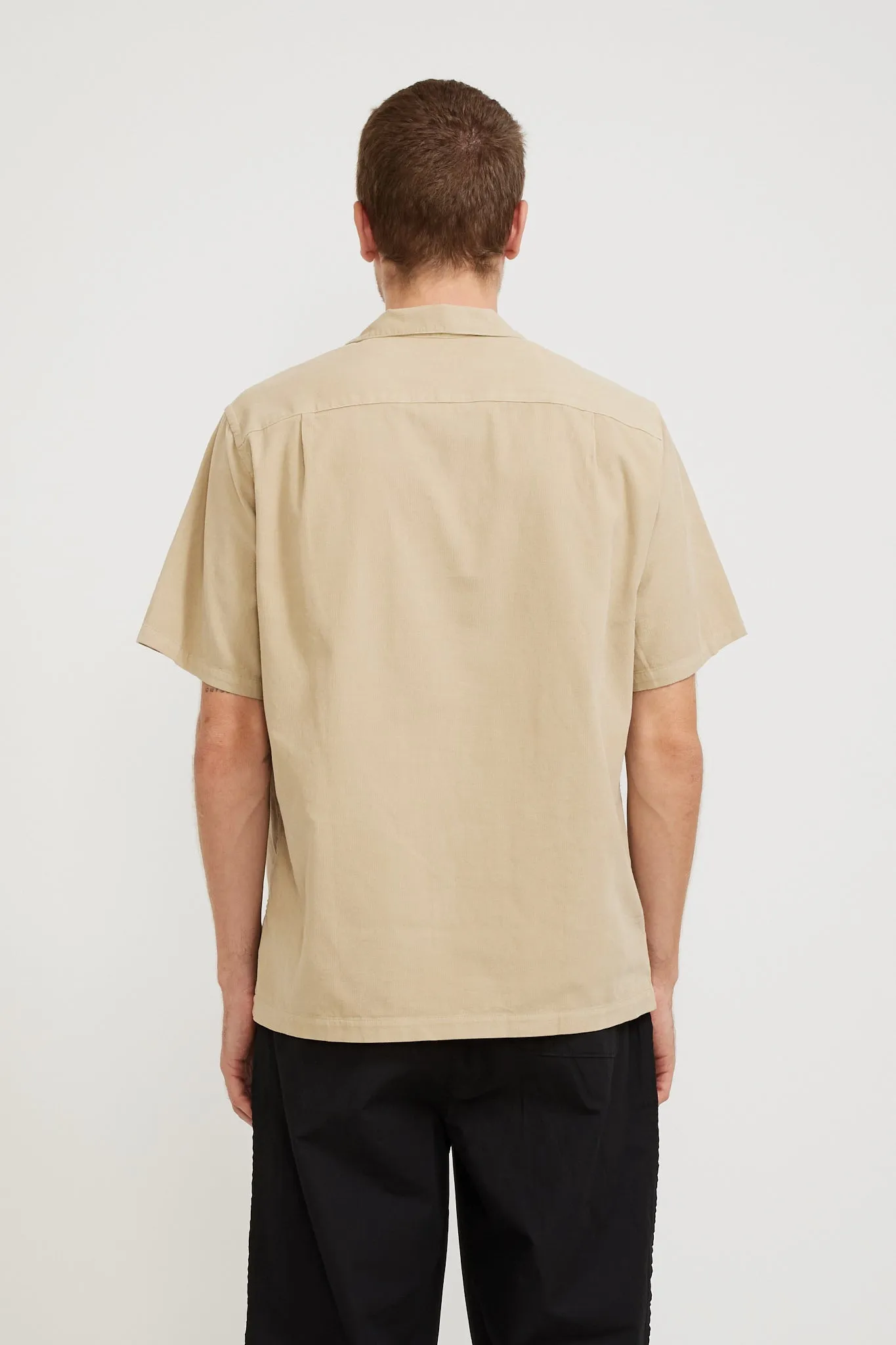 Cord Camp Collar Shirt Cream