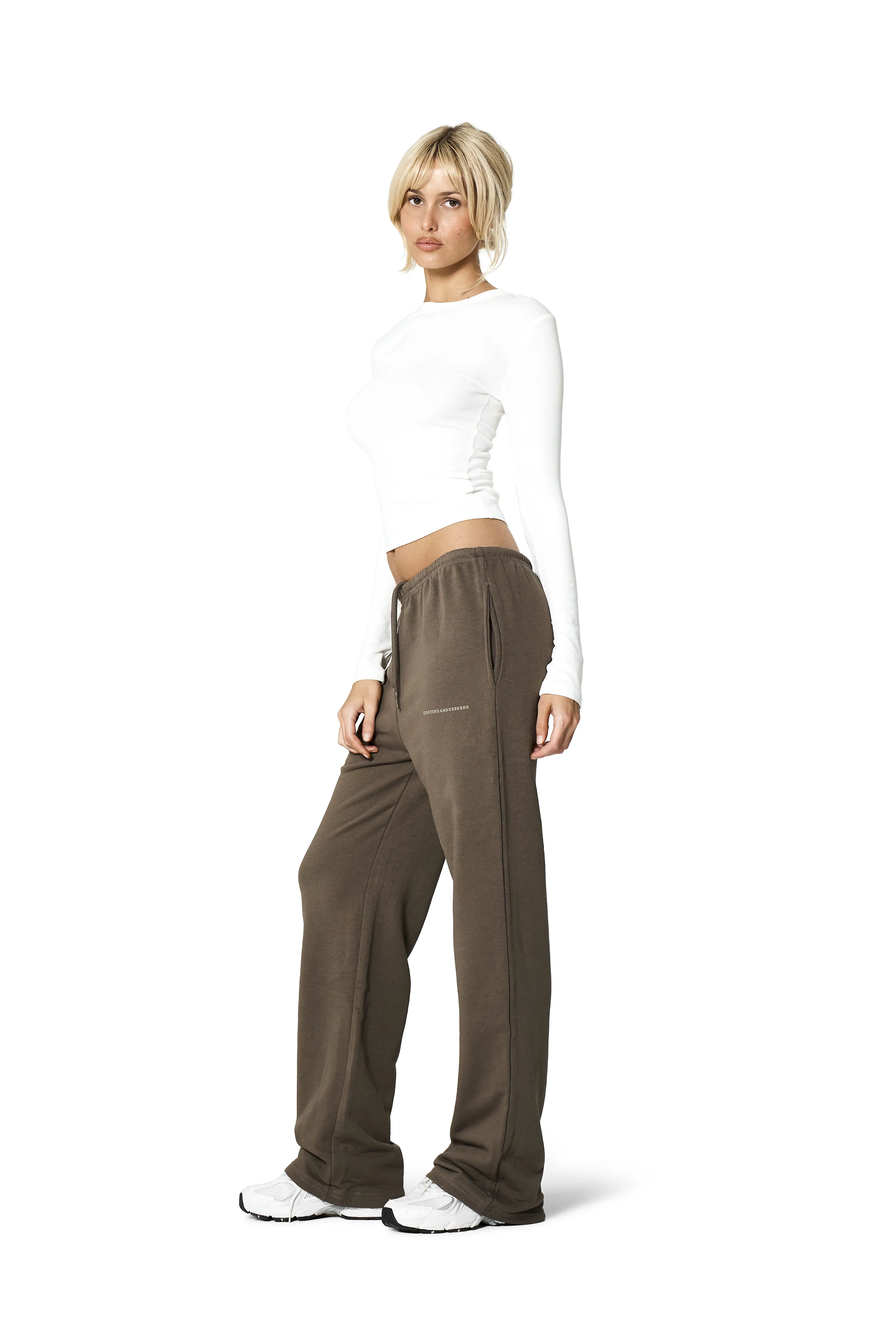 Core Wide Leg Sweatpants in Tobacco
