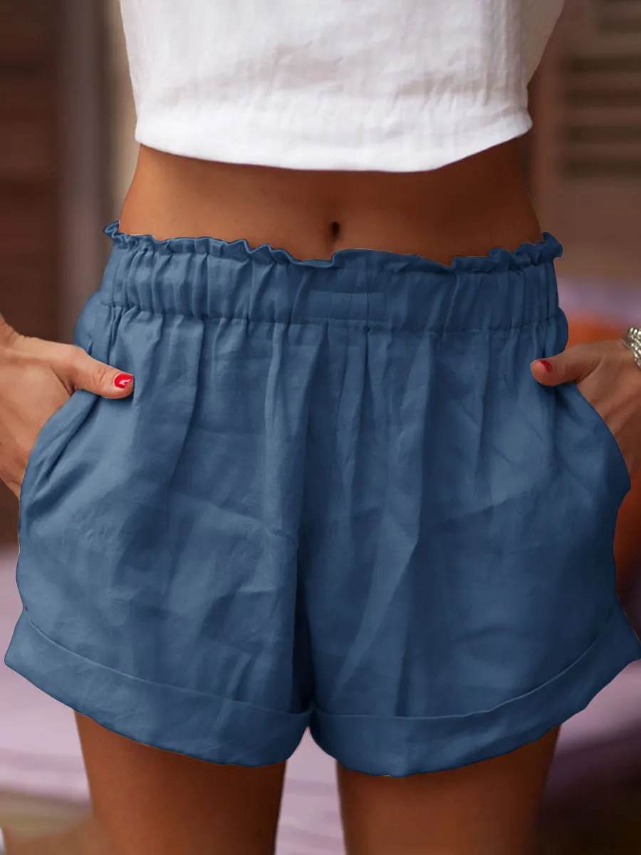 Cotton and Linen Casual Shorts
