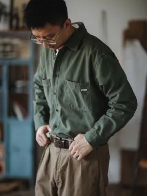 COTTON CANVAS CASUAL SHIRT
