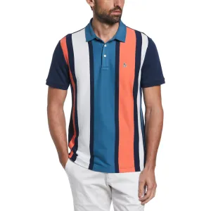 Cotton Interlock Vertical Stripe Polo