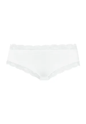 Cotton Lace Lace-Trim Cotton Hipster | White 72438-101