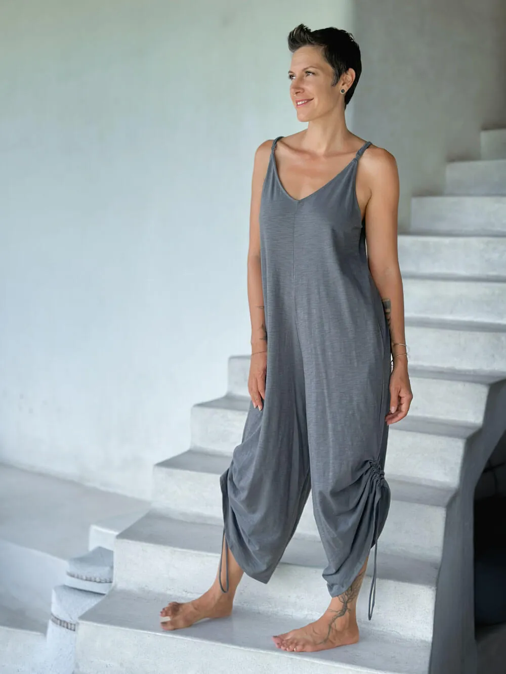 Cotton Ruched Jumper