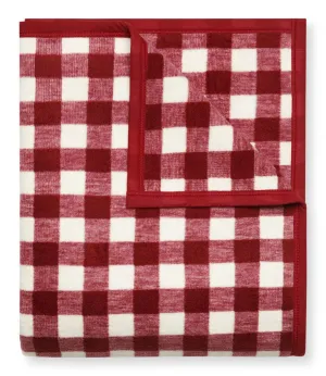 Cozy Gingham Rosewood Blanket: Original