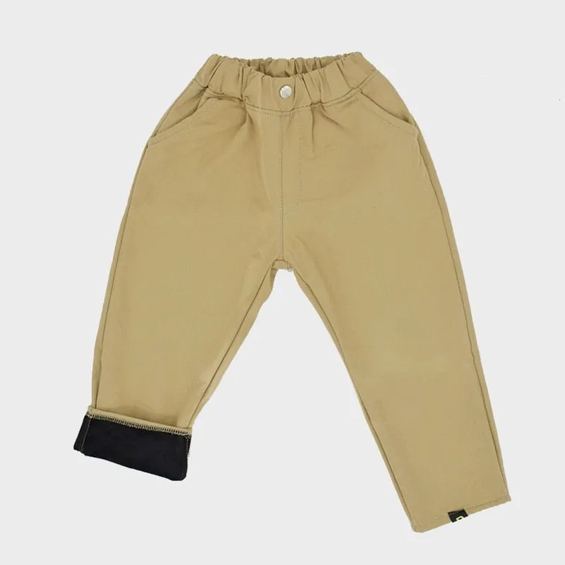 Cozy Kids' Cargo Pants with Fleece Lining
