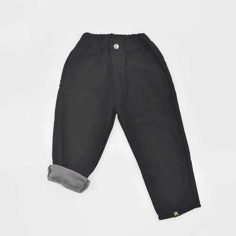 Cozy Kids' Cargo Pants with Fleece Lining
