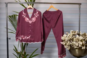 Cozy Maroon Lounge Wear Set for Stylish Comfort