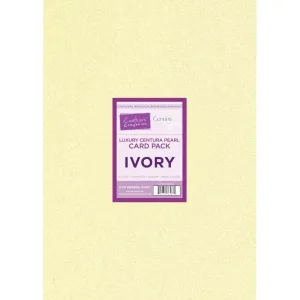 Crafter's Companion Centura Pearl Ivory Luxury Double Sided A3 Card Pack - 20 sheets
