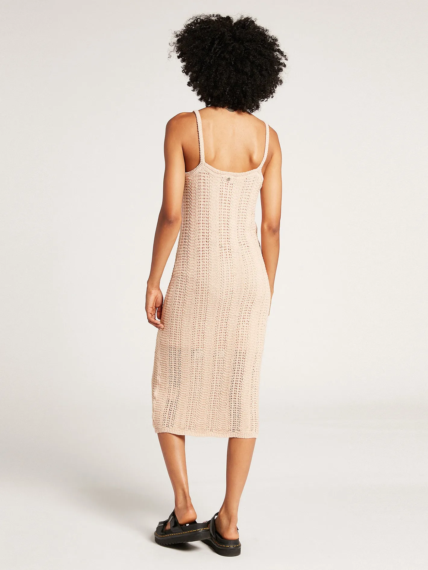 Crochet All Day Midi Dress - Mushroom