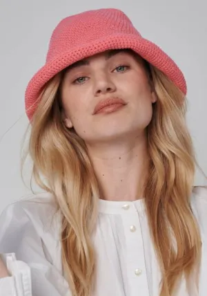Crochet Bucket Hat Pink