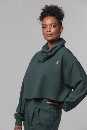Cropped Gaiter Sweatshirt - Pine