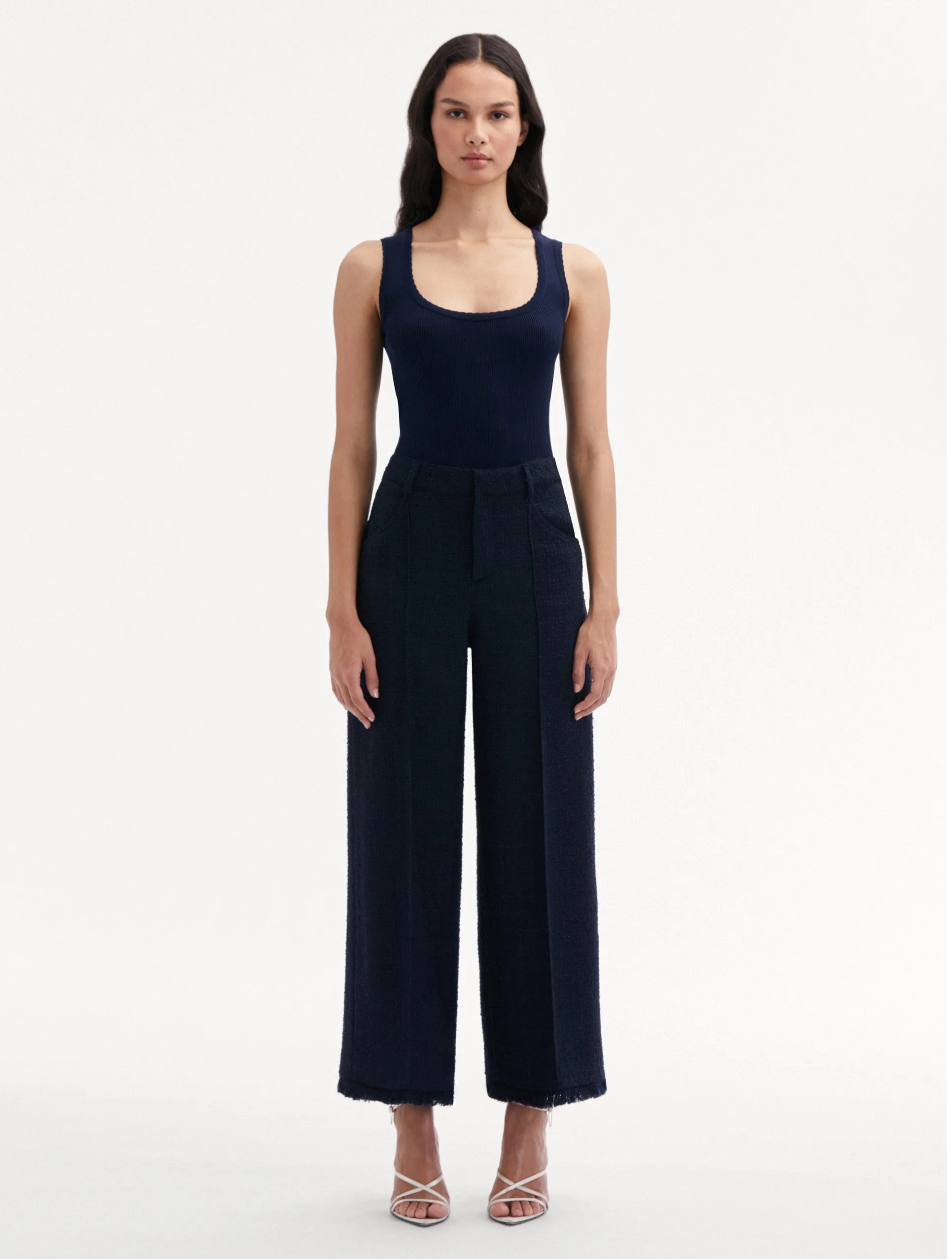 Cropped Tweed Pant