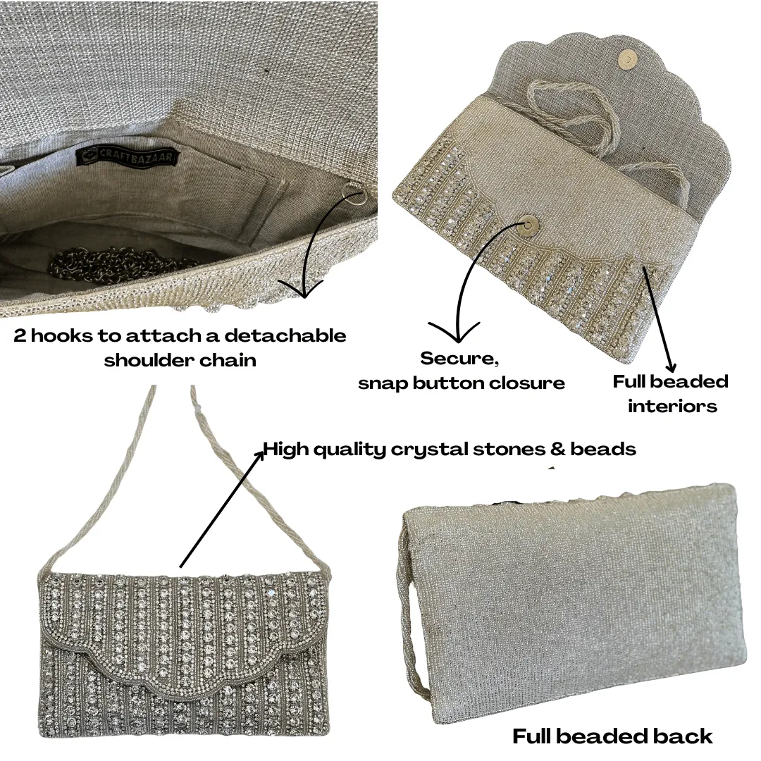Crossbody Crystal Beaded Bag