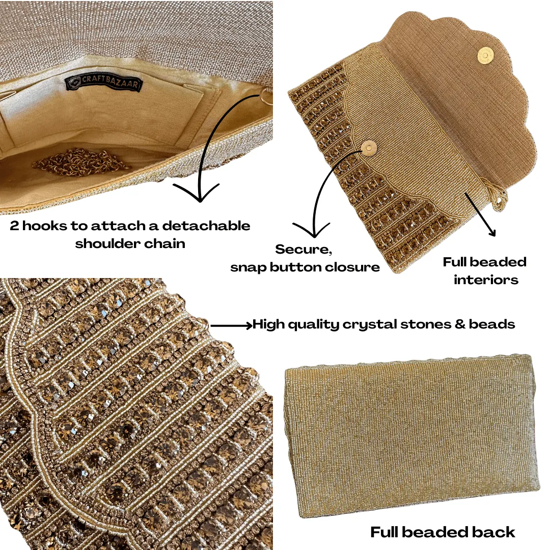 Crossbody Crystal Beaded Bag