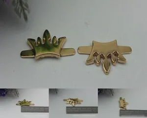 Crown-Shaped Purse Label 2/20pcs Bag Hardware Charm Light Gold Handmade Purse Handbag Making Metal Decoration 30mm 1 1/8" Wholesale Supplies