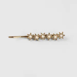 Crystal and Pearl Star Hair Slide